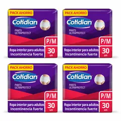 COTIDIAN - Pack 4 Pants Ultra Protect P/M x30 un