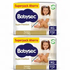 BABYSEC - Pack 2 Pañal Super Premium XGx112