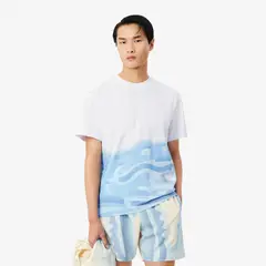 LACOSTE - Polera Hombre De Algodón Estampada Blanco