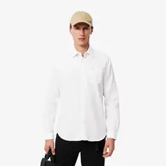 LACOSTE - Camisa Hombre De Corte Regular De Algodón Blanco