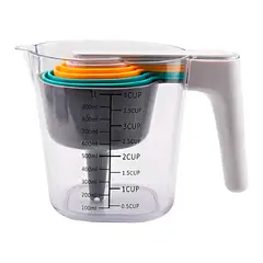 GENERICO - Tazas Medidoras Y Cucharas 1l 9 Tazas Medidoras Cocina