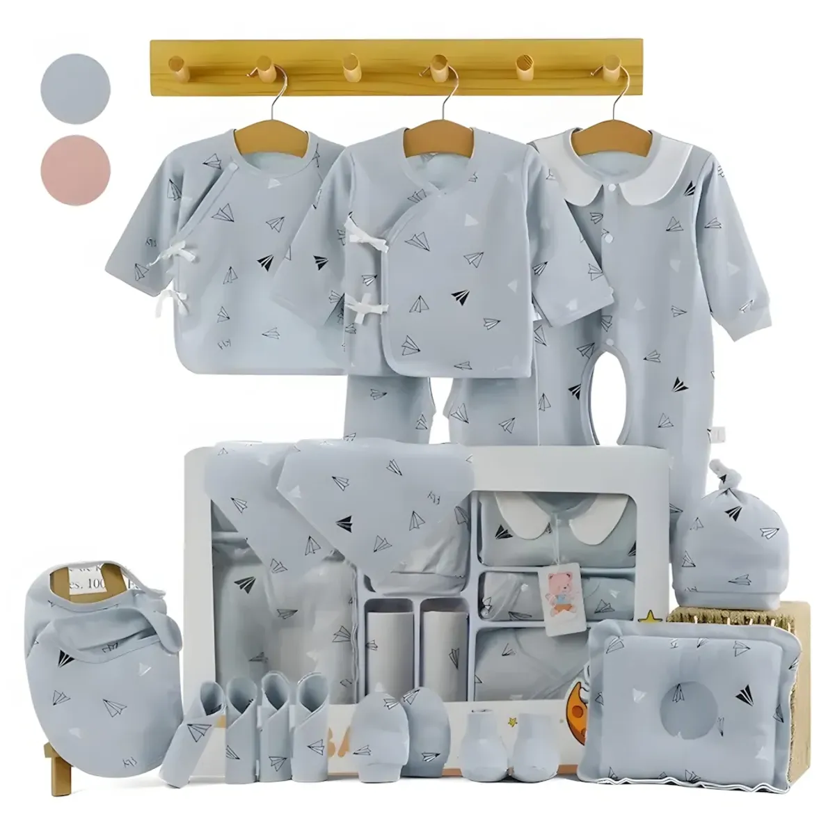 BABYMINE - Ajuar Set Recién Nacido 22 Piezas Algodón 100% - BABYMINE