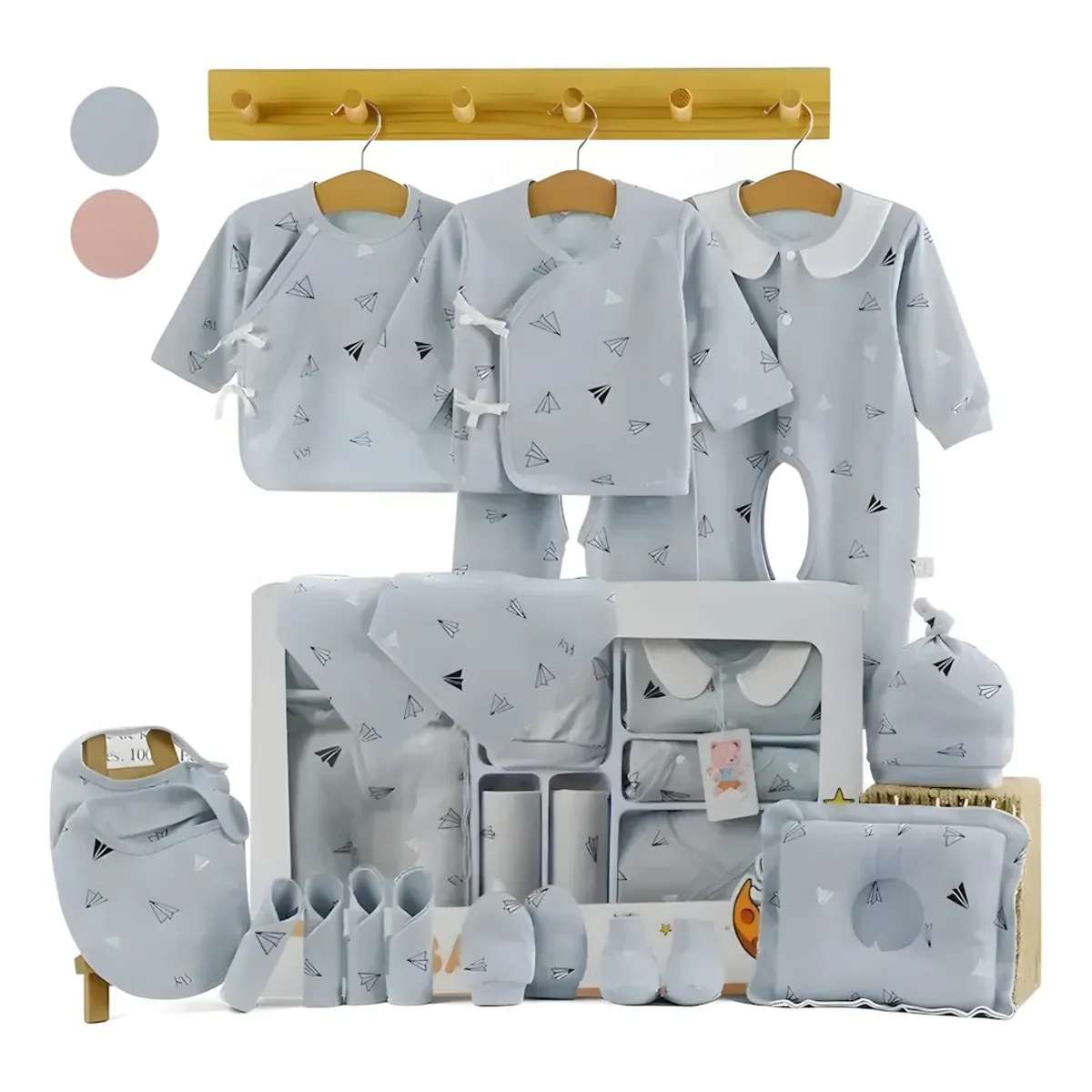 BABYMINE - Ajuar Set Recién Nacido 22 Piezas Algodón 100% - BABYMINE