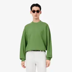 LACOSTE - Polerón Hombre De Felpa Bordada Verde