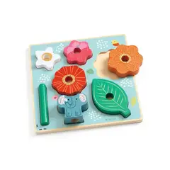 DJECO - OUT-EM Puzzle Madera Encaje - Puzz Stack Happy -