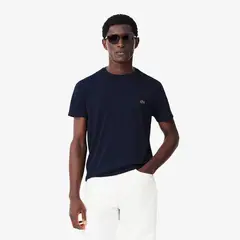 LACOSTE - Polera Hombre De Algodón Pima Azul