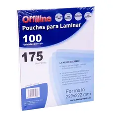 OFFILINE - Láminas para Termolaminar Tamaño Carta 175 Micrones 100 Unidades Transparente