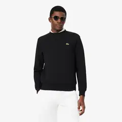 LACOSTE - Polerón Hombre Poleron De Felpa Corte Clásico Negro