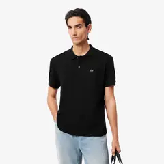 LACOSTE - Polera Hombre Regular De Algodón Prima Negro