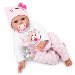 GENERICO - Muñeca Reborn Realista Cuerpo Silicona Incluye Accesorios