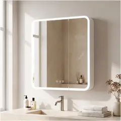 HOMER DESIGN - Botiquin Baño Inteligente Con Espejo Luz Antiempañamiento D Blanco