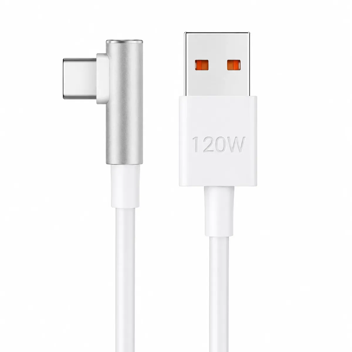 GENERICO - CABLE DE CARGA SUPER RAPIDA 120W TIPO C 90° 1 METRO