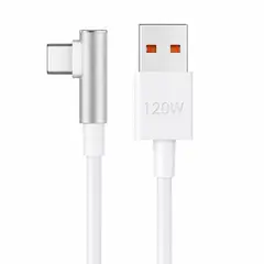 GENERICO - CABLE DE CARGA SUPER RAPIDA 120W TIPO C 90° 1 METRO