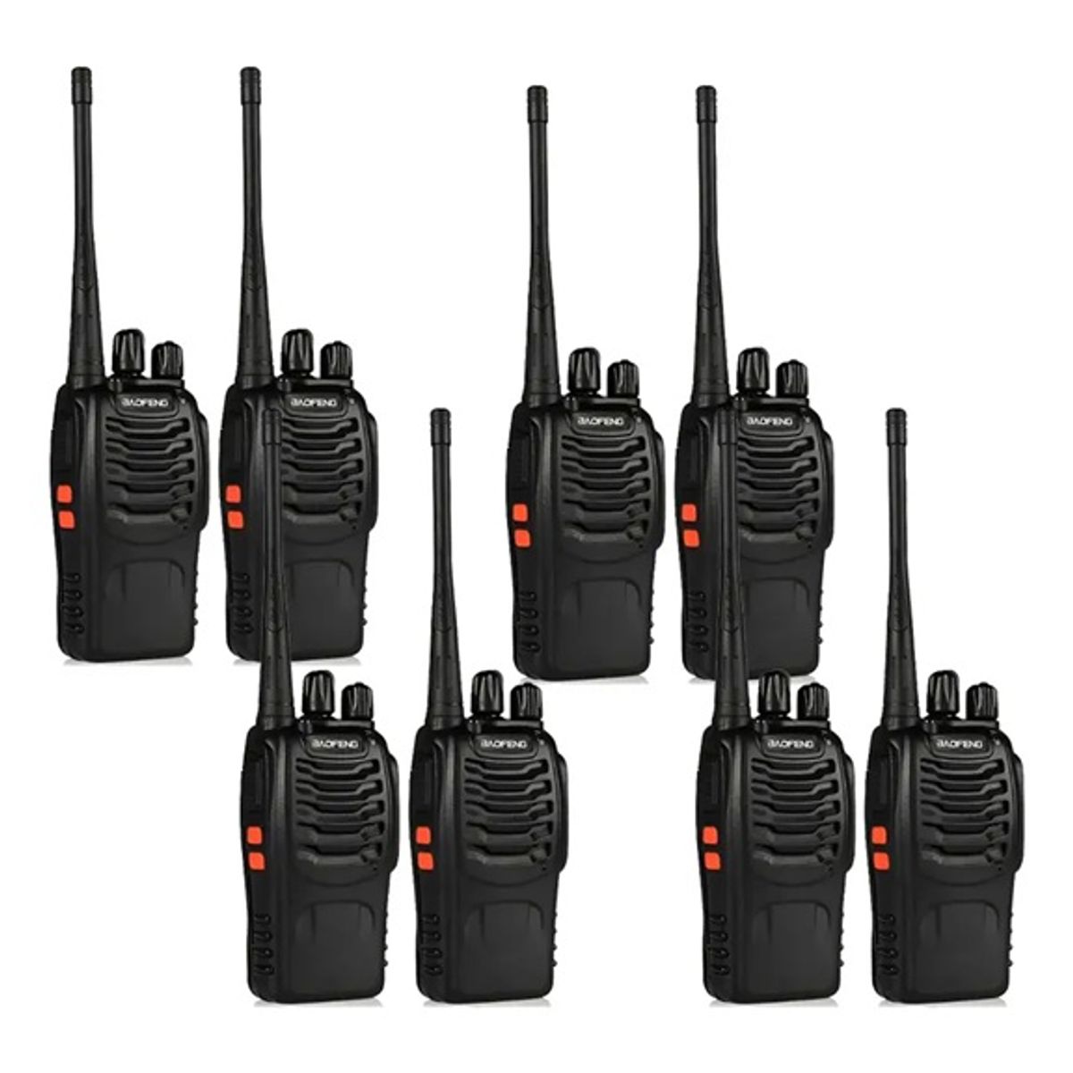 BAOFENG - Set 8 Radios Walkie Talkie Bf-888s Recargables Usb Linterna Led Radio Comunicacion Inalambrica