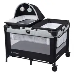 BABY TREND - Cuna Corral Nursery Den con Moisés Portátil y Mudador Azul