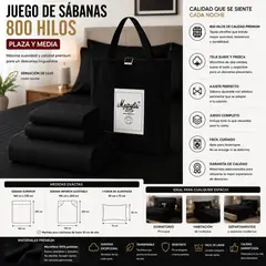 MP - Sabana de 800 hilos 1.5 plazas
