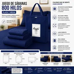 MP - Sabana de 800 hilos 1.5 plazas