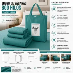 MP - Sabana de 800 hilos 1.5 plazas