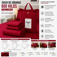 MP - Sabana de 800 hilos 1.5 plazas