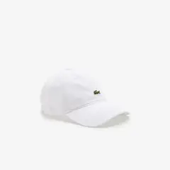 LACOSTE - Gorra Unisex De Sarga De Algodón Blanco