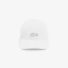 LACOSTE - Gorra Unisex Sarga Algodón Blanco