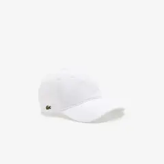 LACOSTE - Gorra Unisex De Sarga De Algodón Blanco