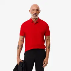 LACOSTE - Polera Hombre Regular Paris De Piqué Elástico Rojo