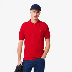 LACOSTE - Polera Hombre Original De Corte Clásico L.12.12 Rojo