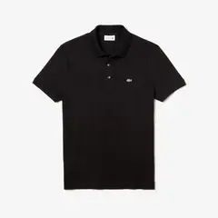 LACOSTE - Polera Hombre Ajustado De Minipiqué Elástico Negro