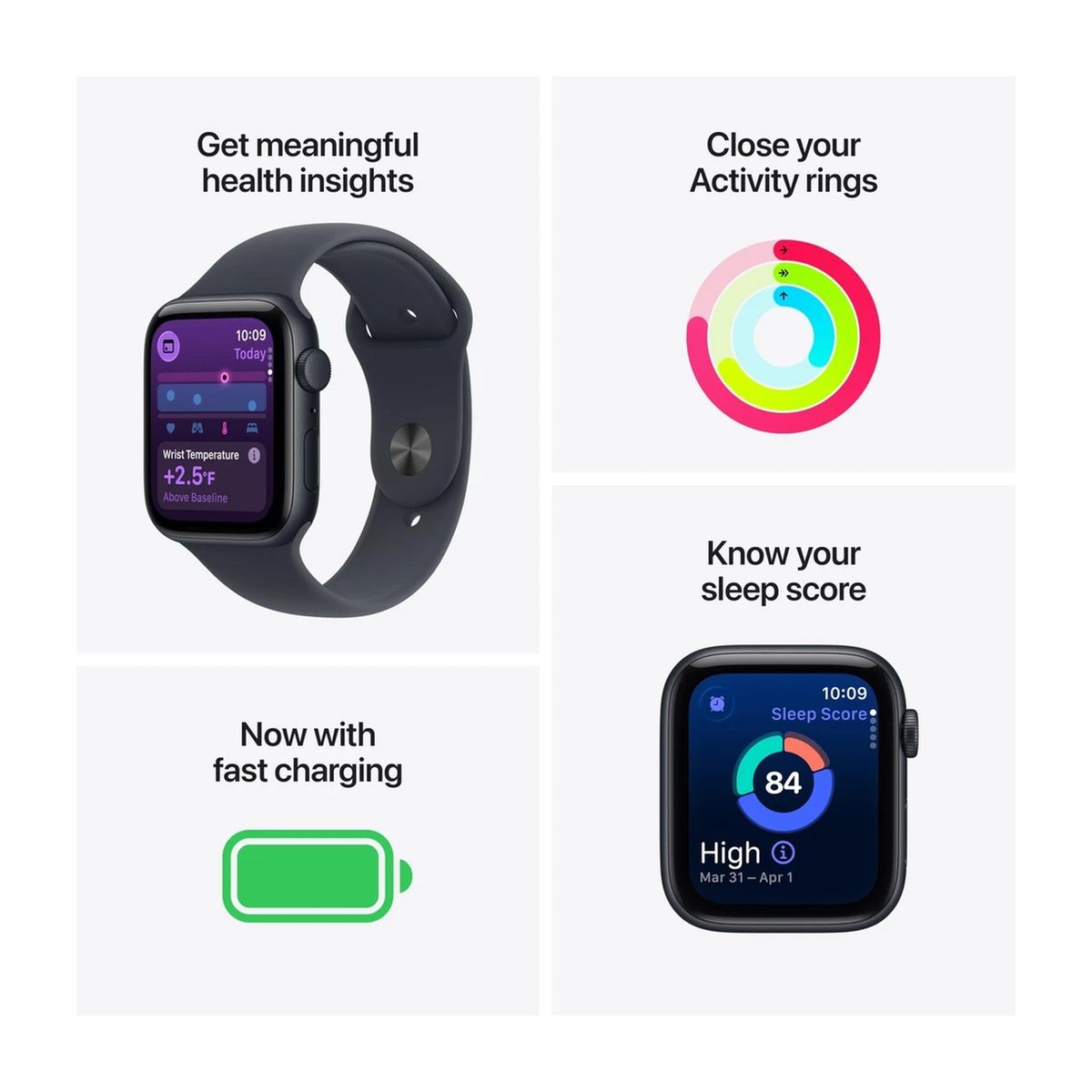 APPLE - SMARTWATCH APPLE WATCH SE (3RA GEN) 40MM SPORT BAND MIDNIGHT  NEW