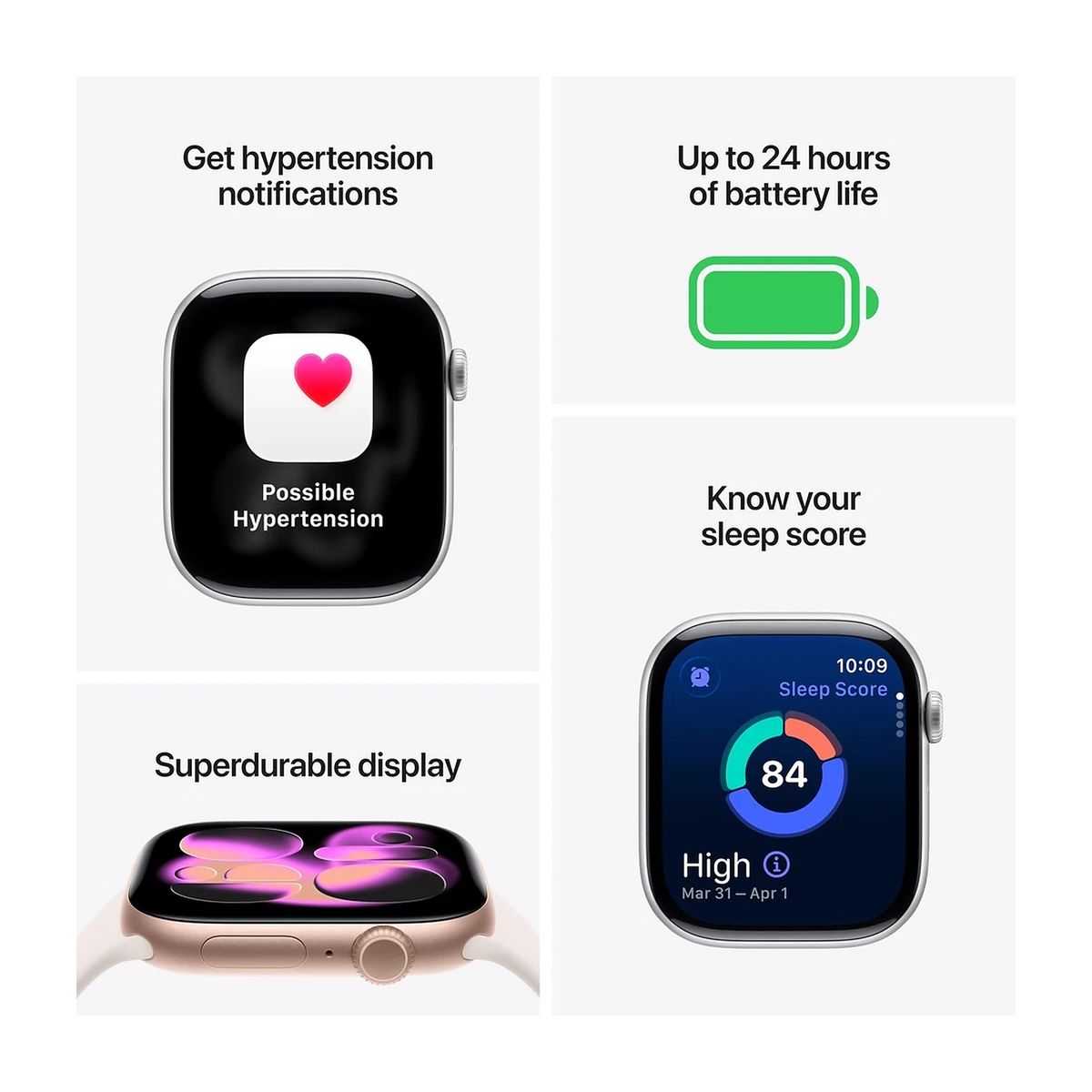 APPLE - SMARTWATCH APPLE WATCH SERIE 11 (GPS) 42MM CASE SILVER SPORT BAND PURPLE