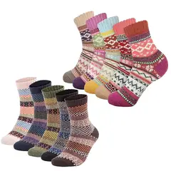EINICIO - 10 Pares Calcetines De Lana Para Mujer Hombres Inviernos Regalos