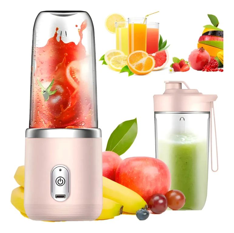 Mini Licuadora De Frutas Versátil Exprimidor Portátil Recargable 400 Ml 2 Vasos