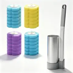 TSKY CHILE SHOPPING - Escobillero Desechable Para Baño 24 Repuestos De Esponja Limpiador Inodoros Varita Magica Hogar