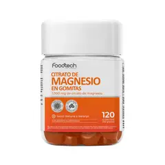FOODTECH - Citrato de Magnesio en Gomitas 120 Unid -
