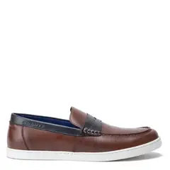 GUANTE - Mocasin de cuero hombre chocolate Beachport
