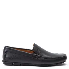 GUANTE - Mocasin de cuero hombre negro Ancona