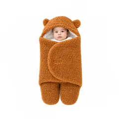 BABYMINE - Mameluco Saco de dormir Bebé Osito con Capuchita y Orejitas -