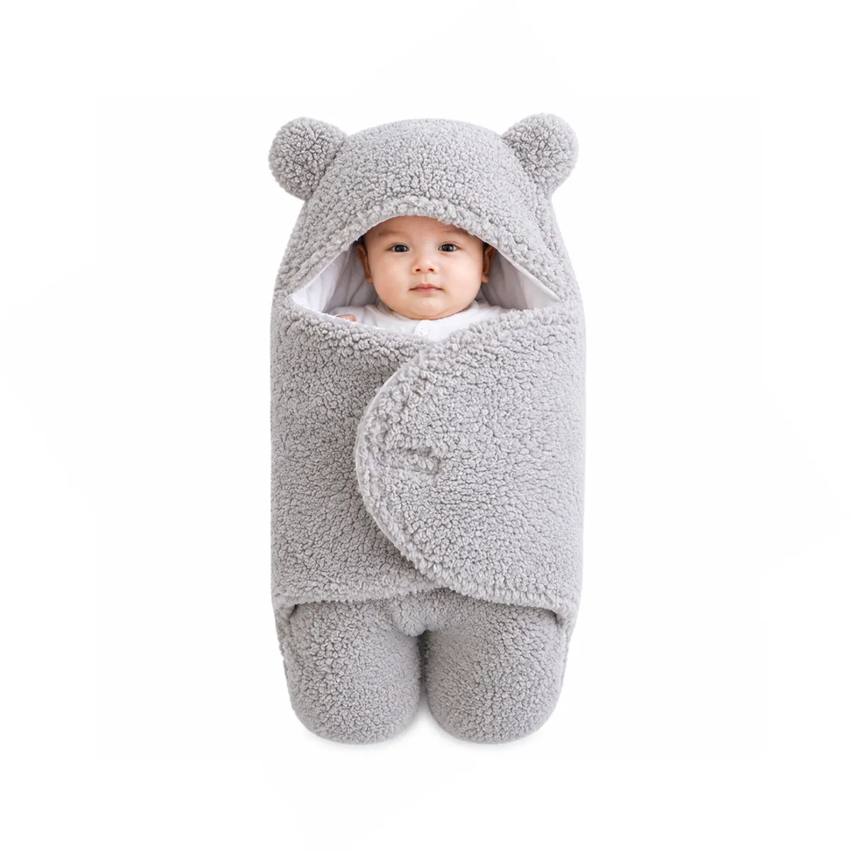 BABYMINE - Mameluco Saco de dormir Bebé Osito con Capuchita y Orejitas - BABYMINE