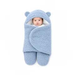 BABYMINE - Mameluco Saco de dormir Bebé Osito con Capuchita y Orejitas -
