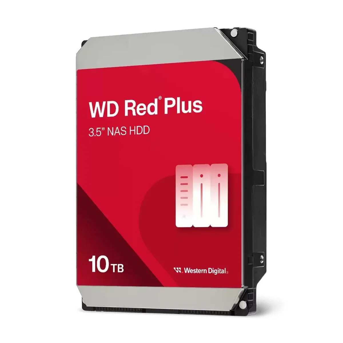 WESTERN DIGITAL - Disco Duro WD Red Plus 10TB 3.5” SATA III 6Gbs 7200RPM WD100EFGX
