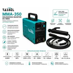 GENER - Soldadora Tasbel 4.8 Kw + Máscara 220v Maquina De Soldadura azul