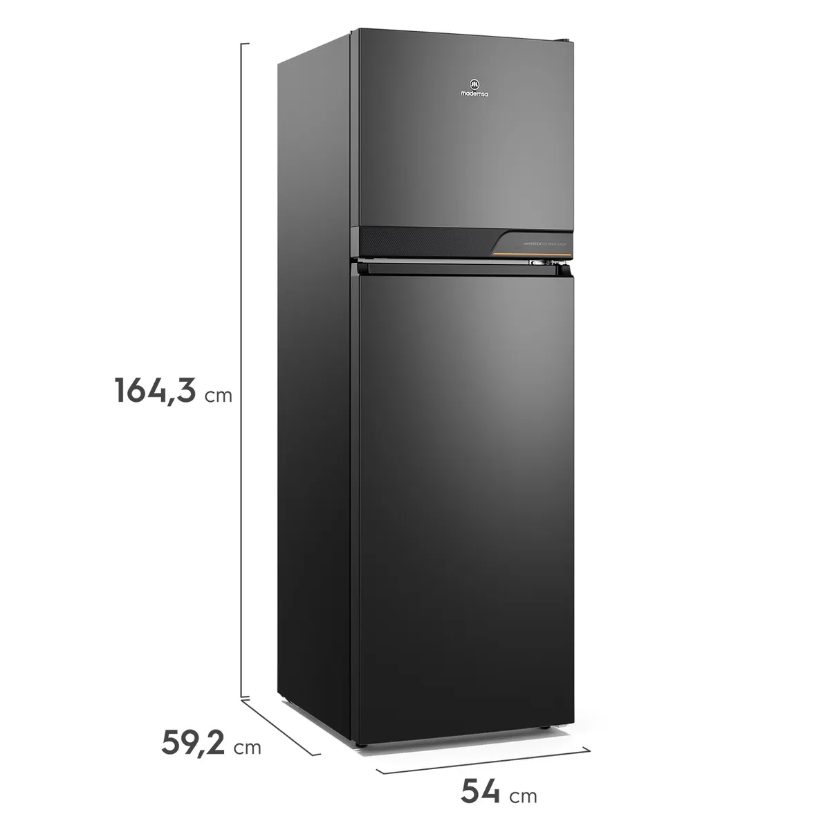 MADEMSA - Refrigerador 242L No Frost Top Freezer Inverter Altus 1250IN