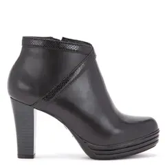 GACEL - Botin de cuero mujer negro Celene
