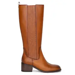 GACEL - Bota de cuero mujer tostado Guilian