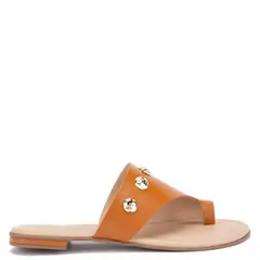 GACEL - Sandalia de cuero mujer Camel Sandy