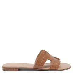 GACEL - Sandalia de cuero mujer Camel Sandy
