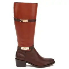 GACEL - Bota de cuero mujer chocolate Montana
