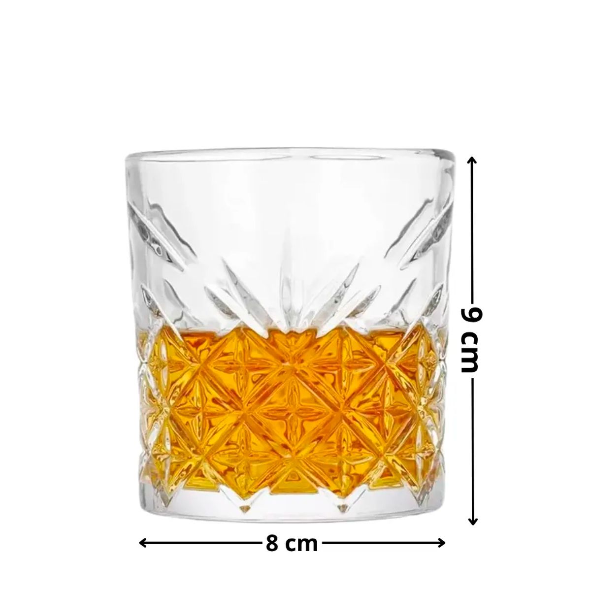 Set De 4 Vasos Bajo Whisky Timeless De Vidrio 420ml, marca GENERICO - Foto Principal