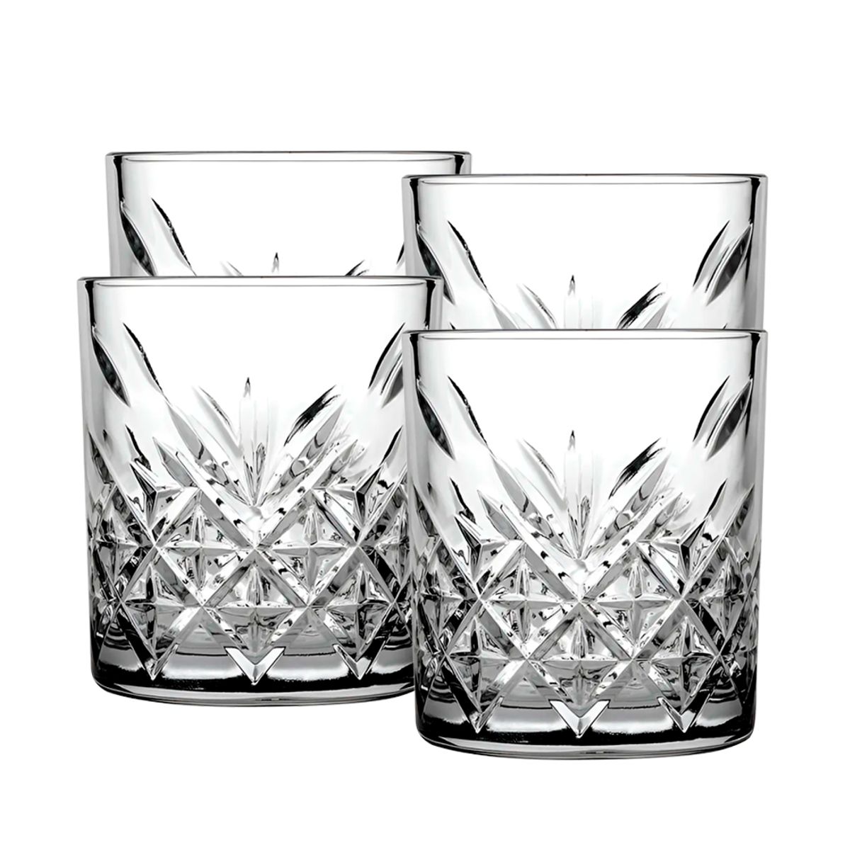 Set De 4 Vasos Bajo Whisky Timeless De Vidrio 420ml, marca GENERICO - Foto 2